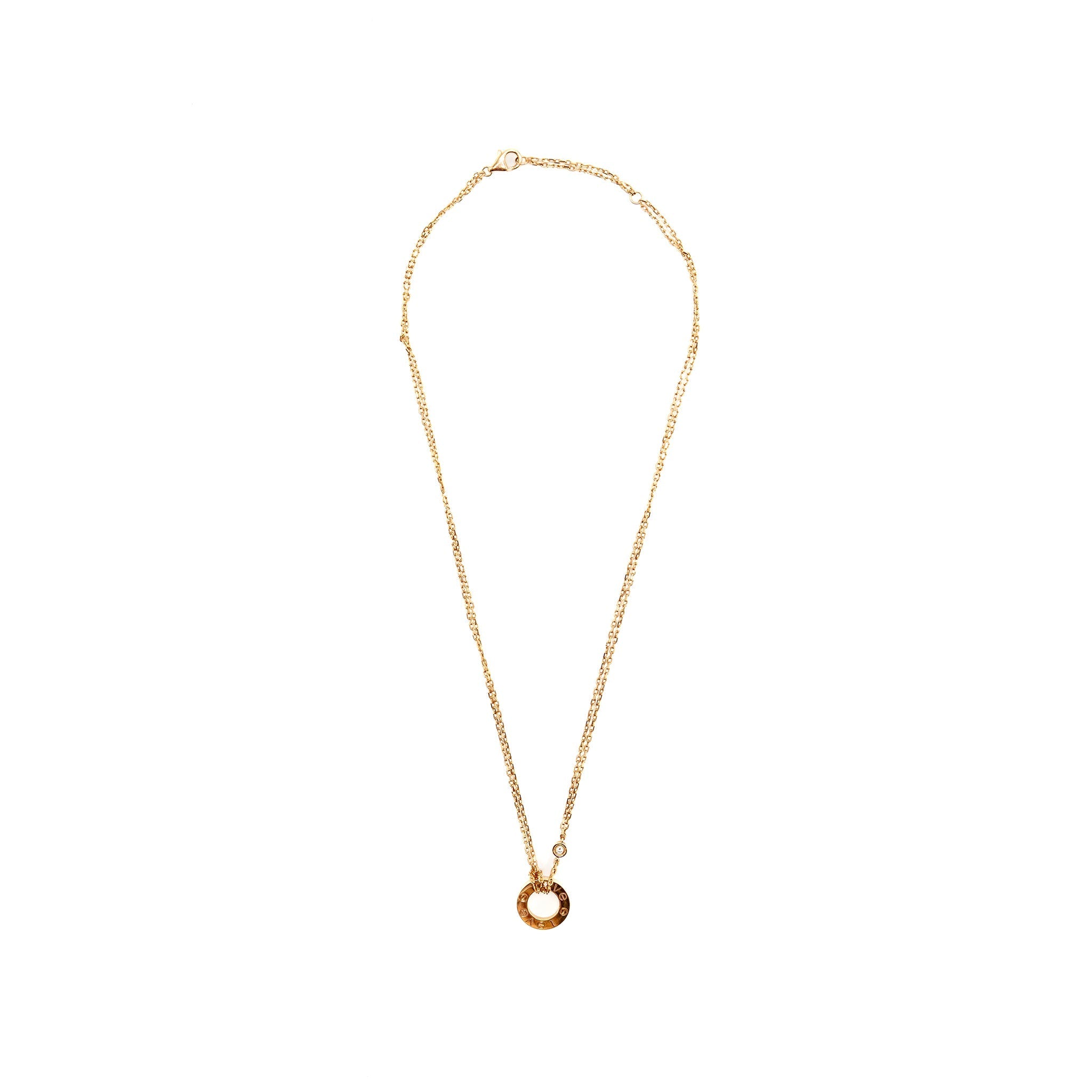 CARTIER LOVE PENDANT 2 DIAMONDS ROSE GOLD