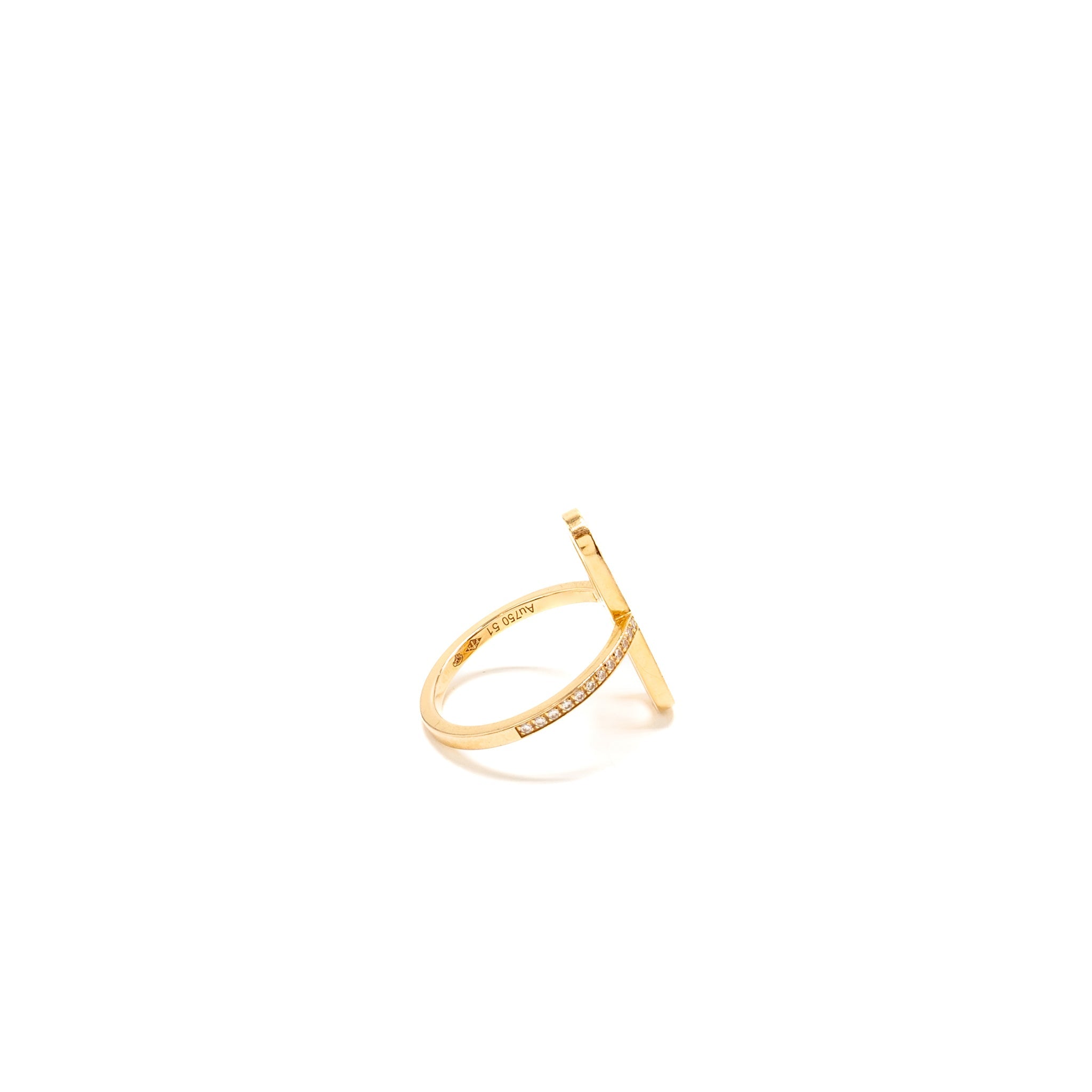 HERMES EVER CHAINE D’ANCRE RING ROSE GOLD WITH DIAMONDS