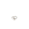 CELINE KNOT RING BRASS RHODIUM SILVER TONE