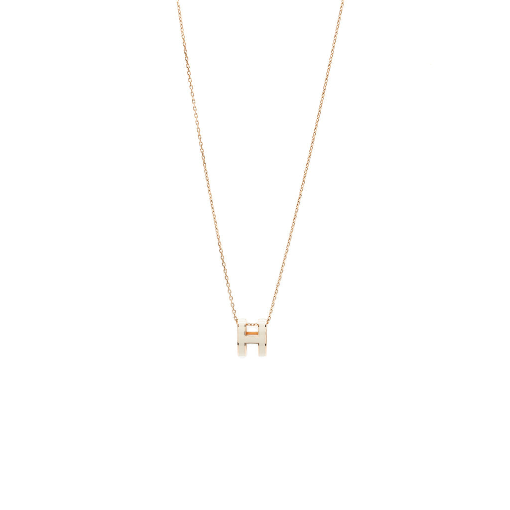 HERMES POP H PENDANT BLANC RGHW