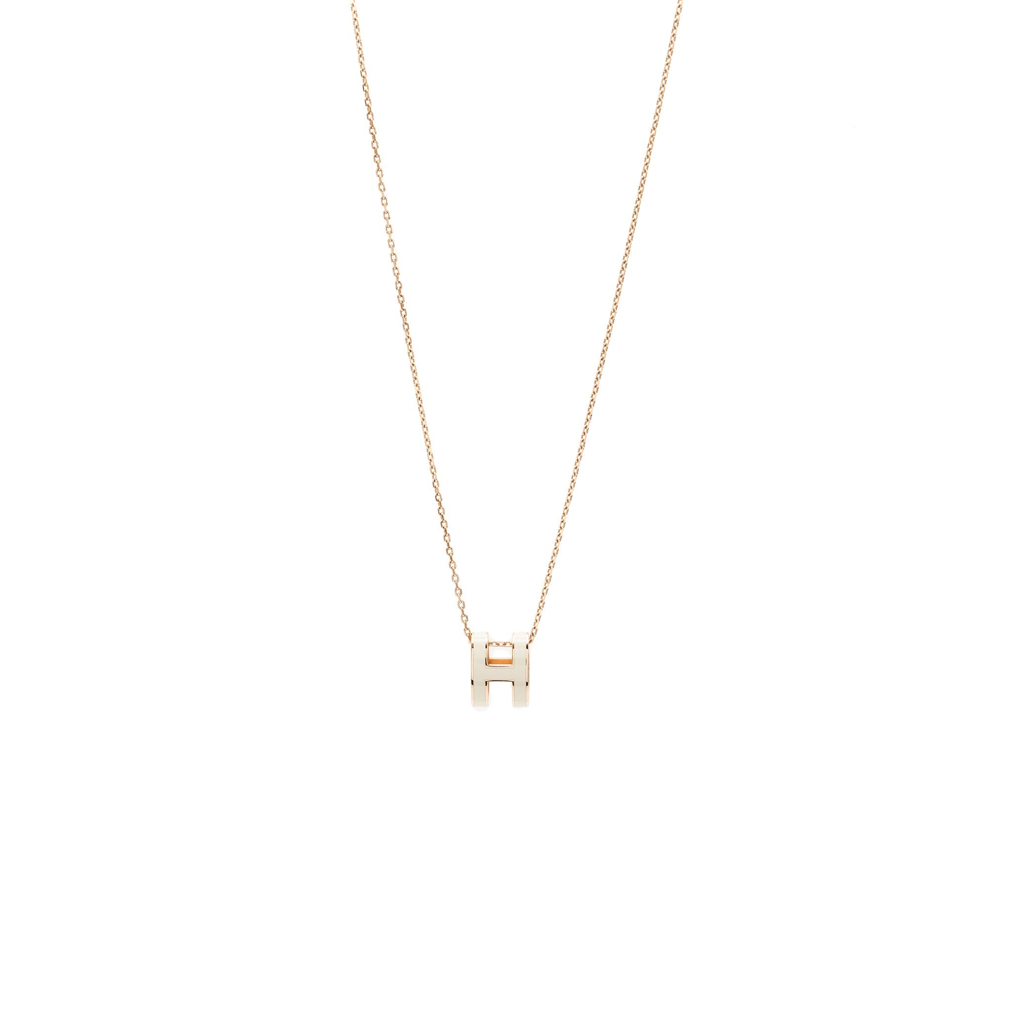 HERMES POP H PENDANT BLANC RGHW