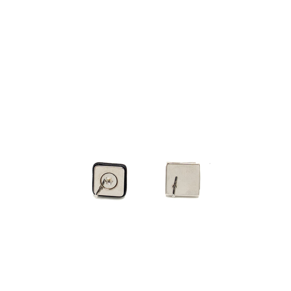 HERMES MEDOR GAINE EARRINGS BLACK SHW