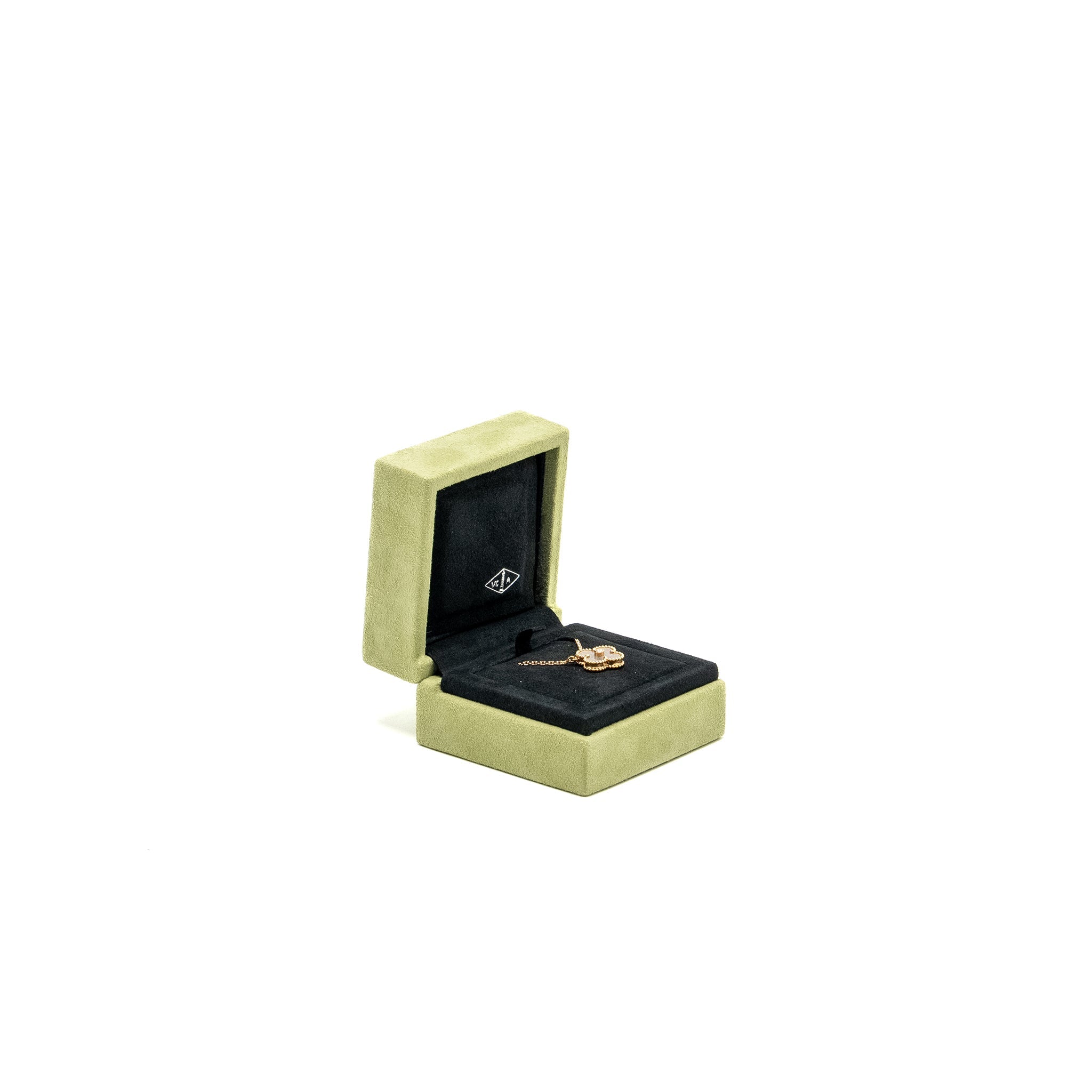 VAN CLEEF & ARPELS 2023 ALHAMBRA HOLIDAY LIMITED PENDANT SILVER OBSIDIAN ROSE GOLD DIAMOND