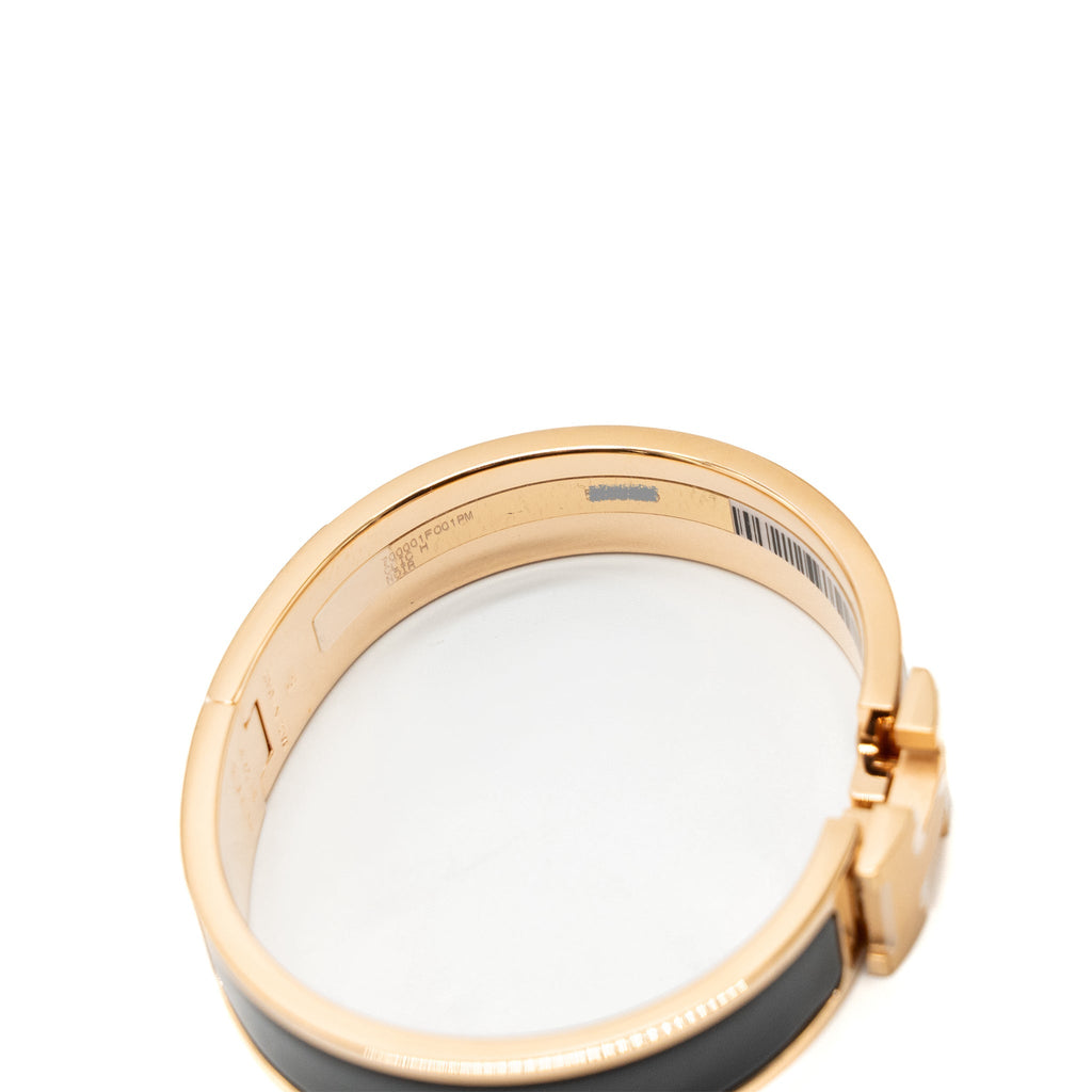 HERMES CLIC H BRACELET BLACK RGHW