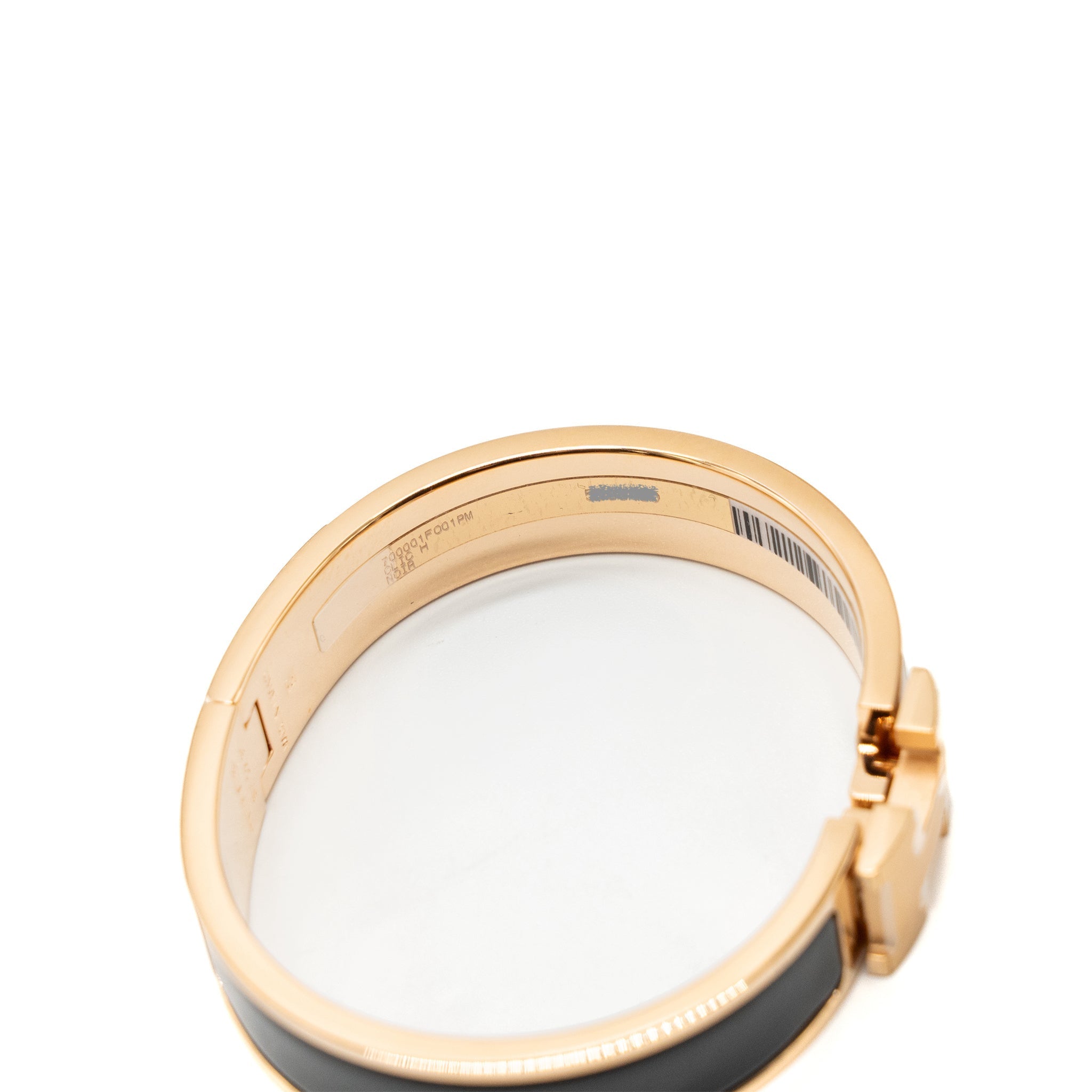 HERMES CLIC H BRACELET BLACK RGHW