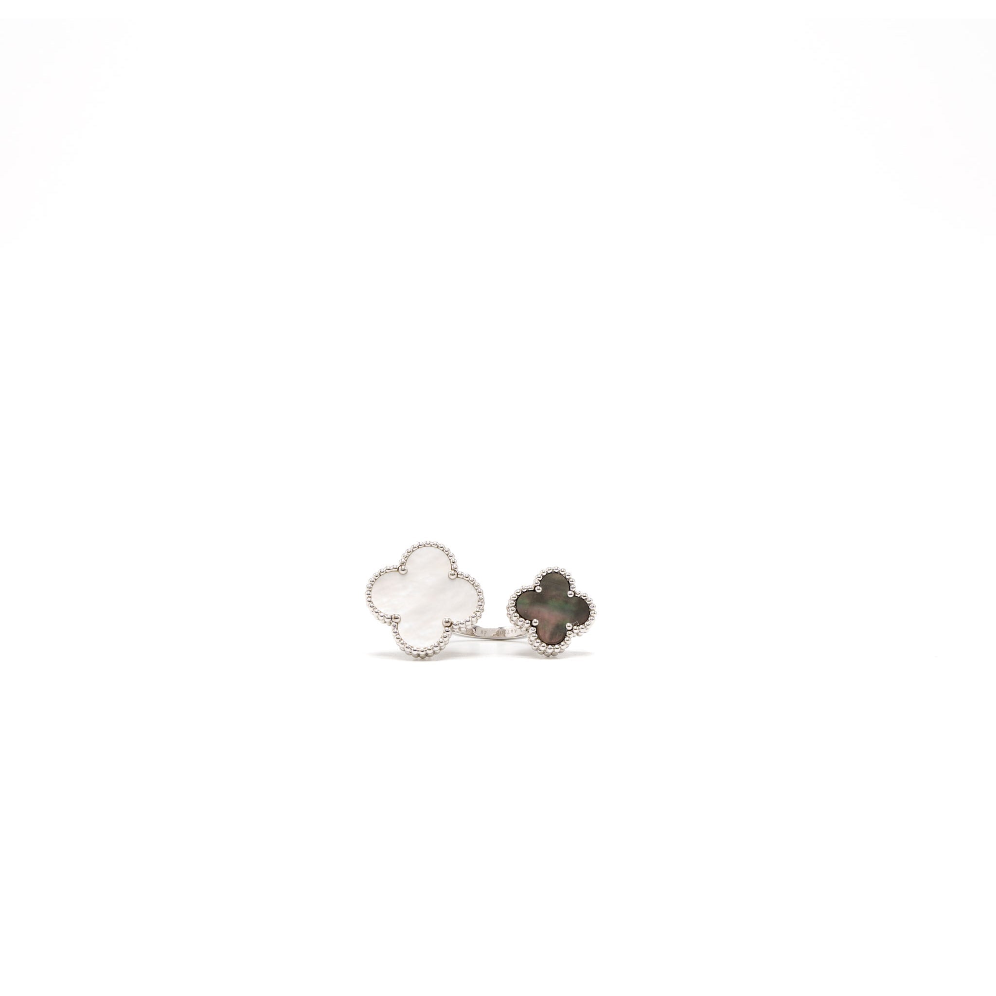 VAN CLEEF&ARPELS MAGIC ALHAMBRA BETWEEN THE FINGER RING MOTHER OF PEARL WHITE GOLD