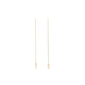 SAINT LAURENT/YSL LOGO DROPPED EARRINGS GOLD TONE