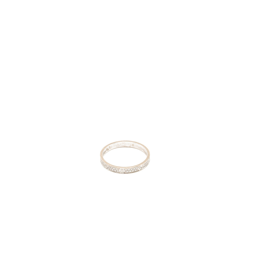 CARTIER LOVE RING WHITE GOLD, DIAMONDS