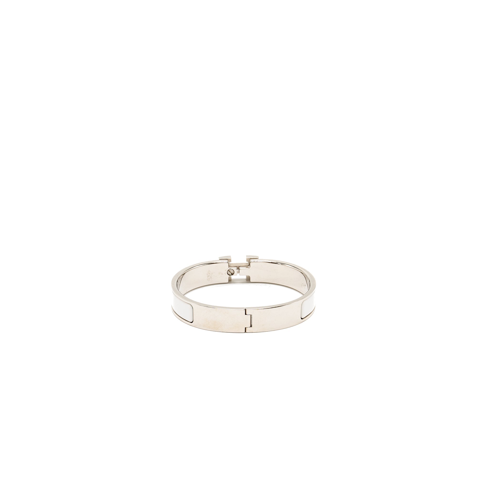 HERMES CLIC H BRACELET BLANC SHW