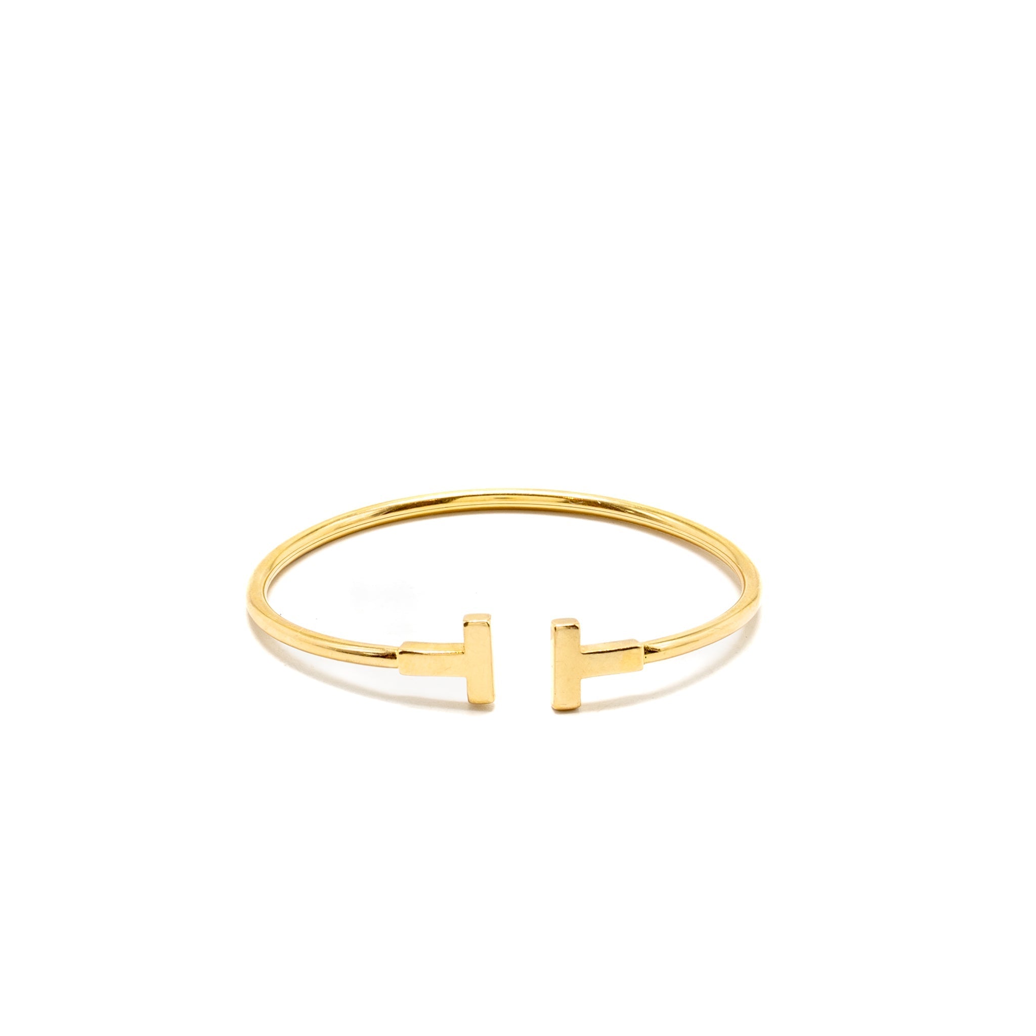 TIFFANY T WIRE BRACELET YELLOW GOLD