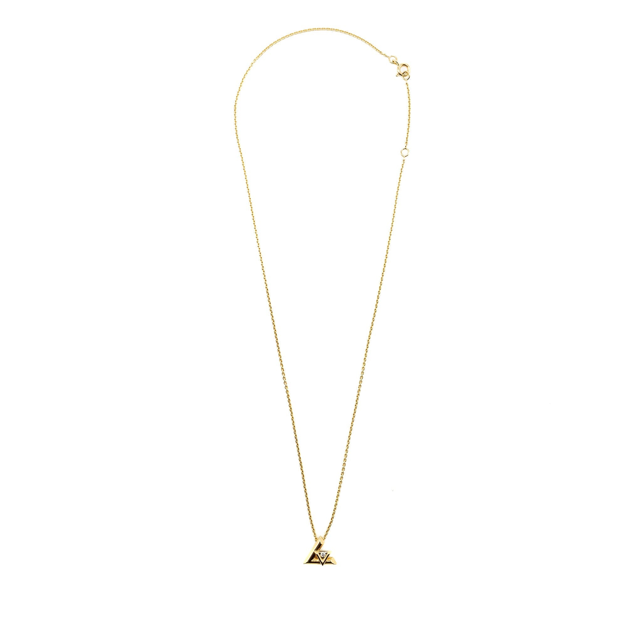 LOUIS VUITTON LV VOLT ONE SMALL PENDANT YELLOW GOLD/DIAMOND