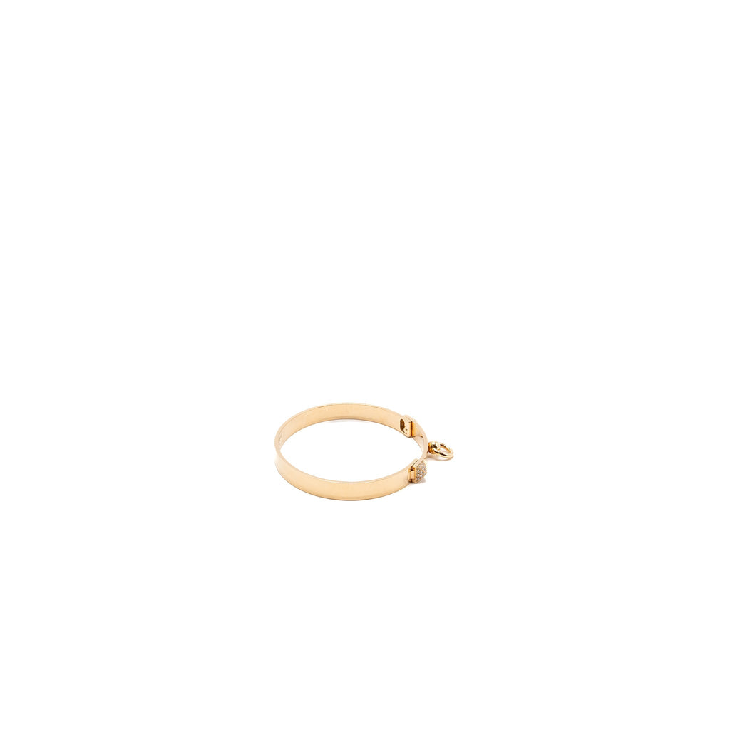 HERMES COLLIER DE CHIEN BRACELET ROSE GOLD DIAMONDS