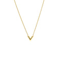 LOUIS VUITTON ESSENTIAL V NECKLACE GOLD TONE