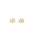 DIOR CD LOGO EAR CLIPS PEARL GOLD TONE