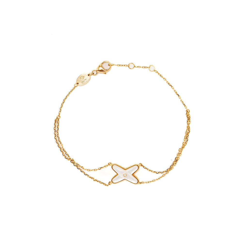 CHAUMET JEUX DE LIENS BRACELET MOTHER OF PEARL ROSE GOLD WITH DIAMOND