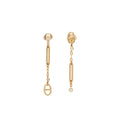 HERMES CHAINE D’ANCRE CHAOS EARRINGS ROSE GOLD DIAMONDS