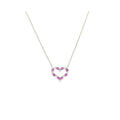 TIFFANY HEART PENDANT PLATINUM PINK/ WHITE DIAMONDS