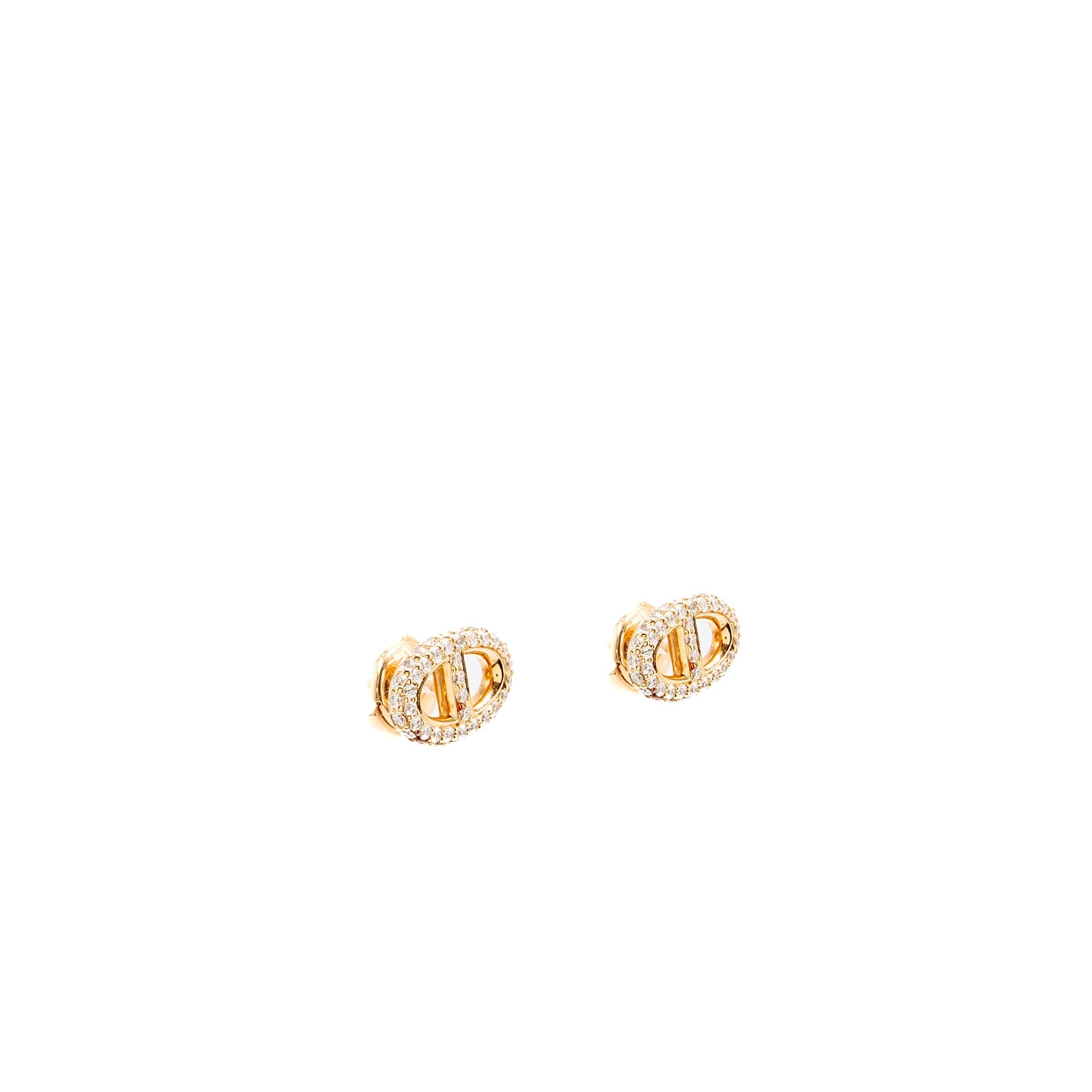 HERMES NEW FARANDOLE EARRINGS ROSE GOLD DIAMONDS