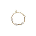 CHANEL CC LOGO BRACELET CRYSTAL LIGHT GOLD TONE