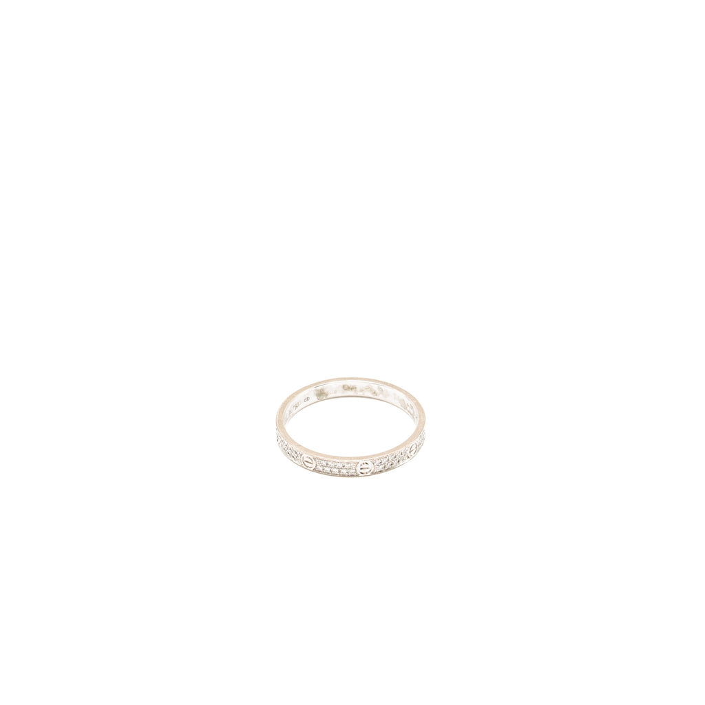 CARTIER LOVE RING WHITE GOLD, DIAMONDS