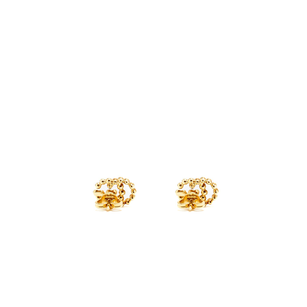 GUCCI GG RUNNING STUDS 18K YELLOW GOLD WITH DIAMONDS