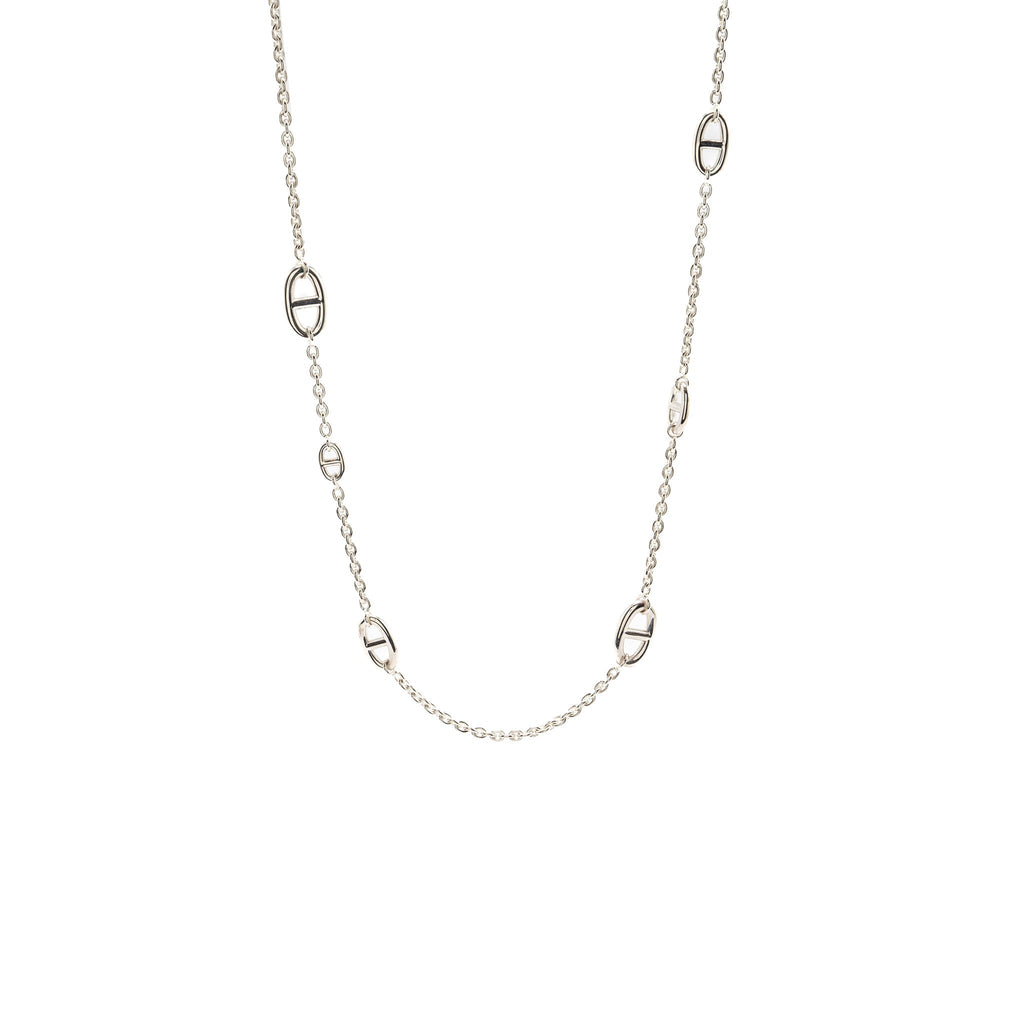 HERMES 80CM FRANDOLE LONG NECKLACE STERLING SILVER