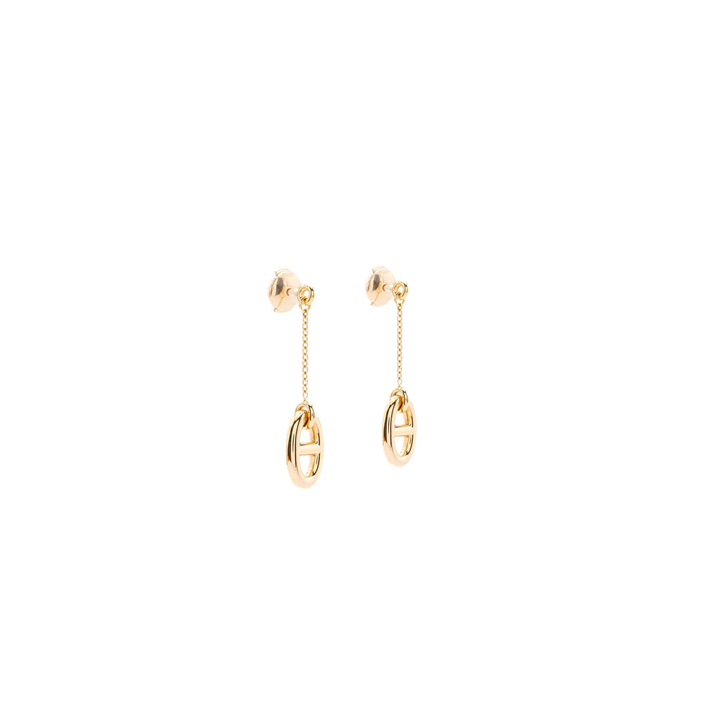 HERMES FARANDOLE EARRINGS ROSE GOLD