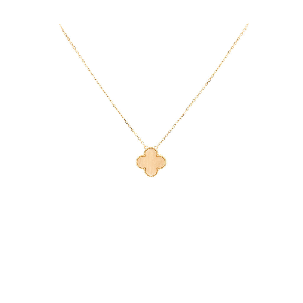 VAN CLEEF & ARPELS VINTAGE ALHAMBRA PENDANT ONYX ROSE GOLD DIAMOND
