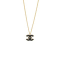 CHANEL GIANT CC LOGO NECKLACE GOLD TONE