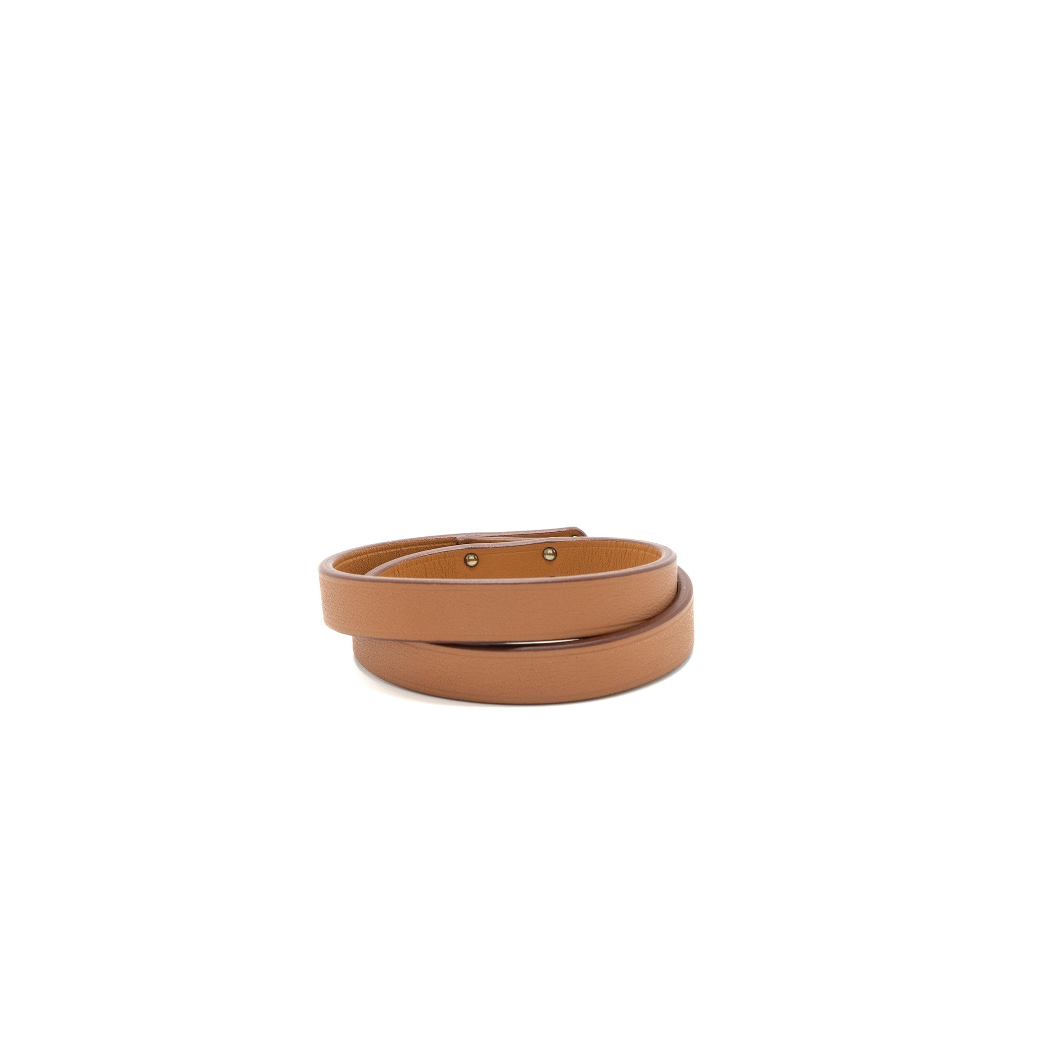 HERMES SIZE T2 MINI KELLY DOUBLE TOUR BRACELET SWIFT GOLD GHW STAMP U
