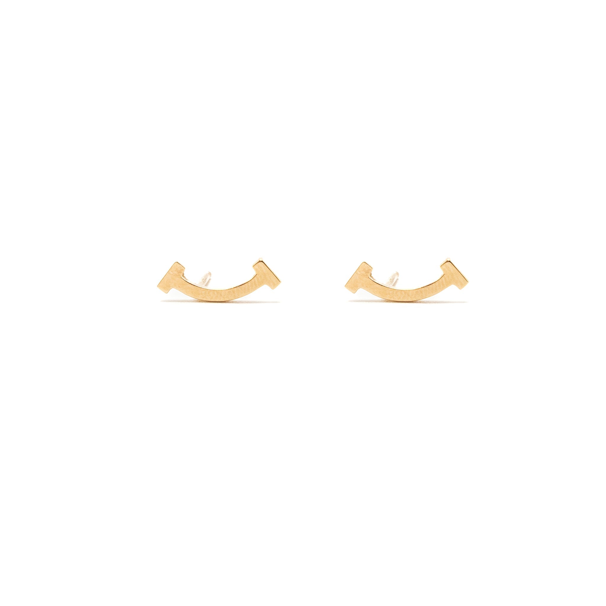 TIFFANY T SMILE EARRINGS 18K ROSE GOLD