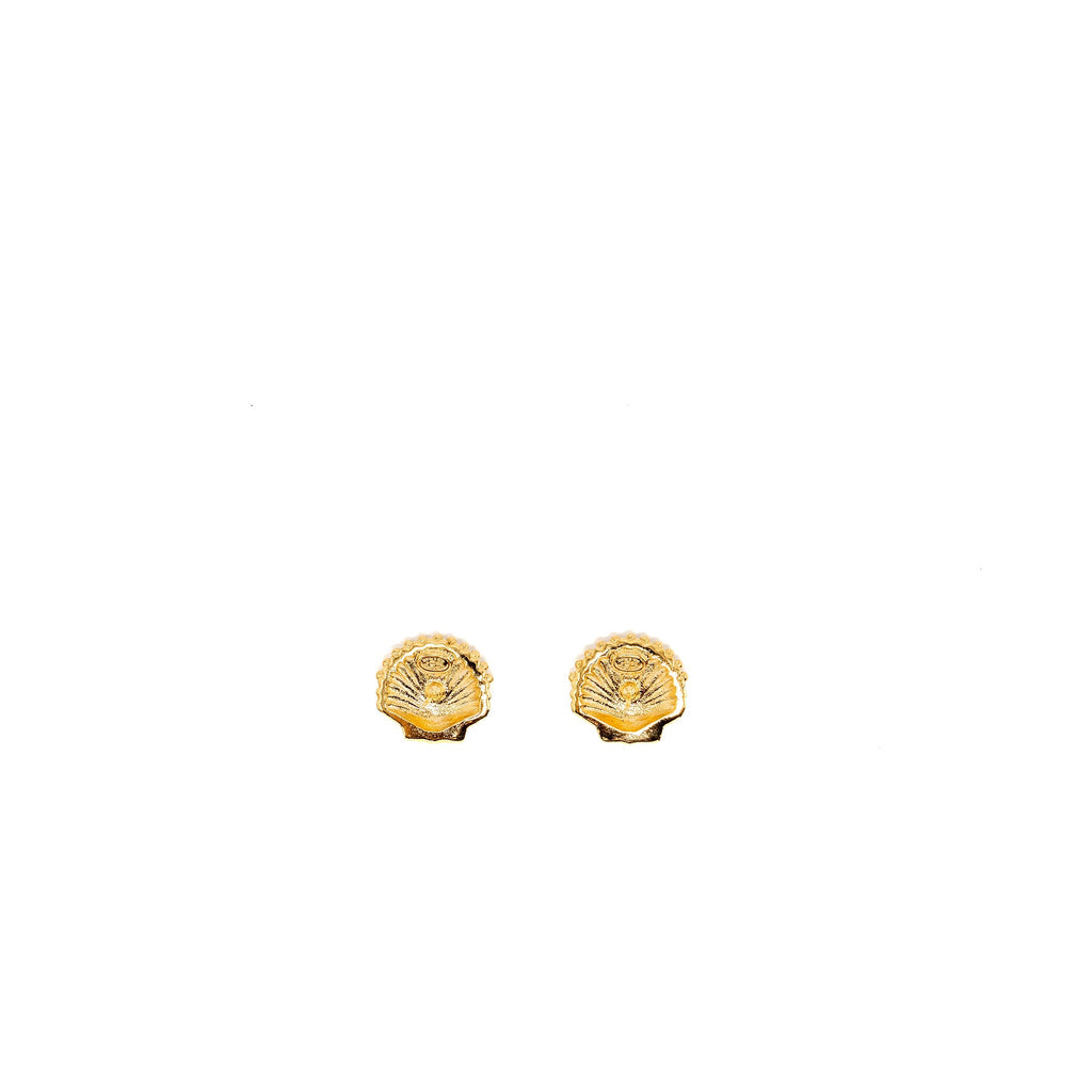 CHANEL SHELL & CC LOGO EARRINGS MULTICOLOUR CRYSTAL GOLD TONE