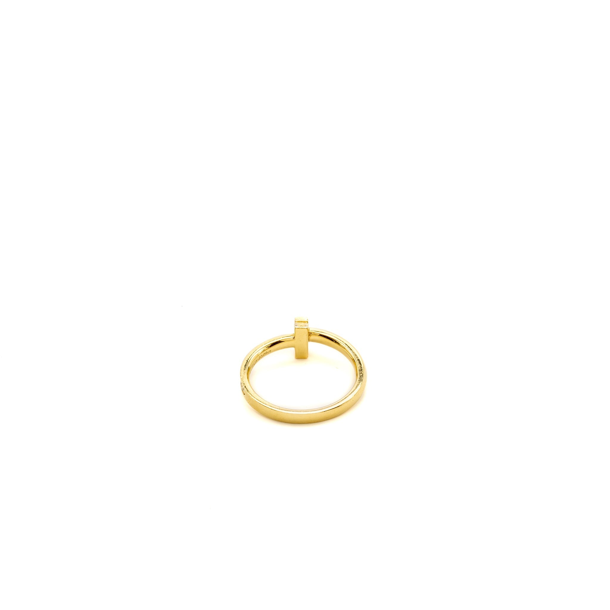 TIFFANY T T1 RING YELLOW GOLD, DIAMONDS