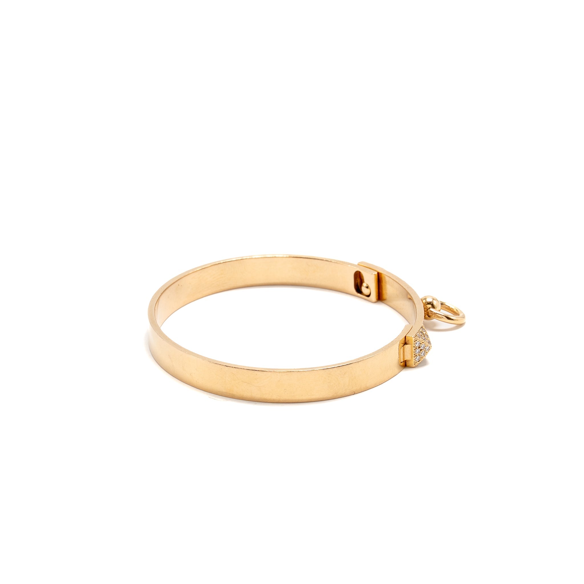 HERMES COLLIER DE CHIEN BRACELET ROSE GOLD/DIAMONDS