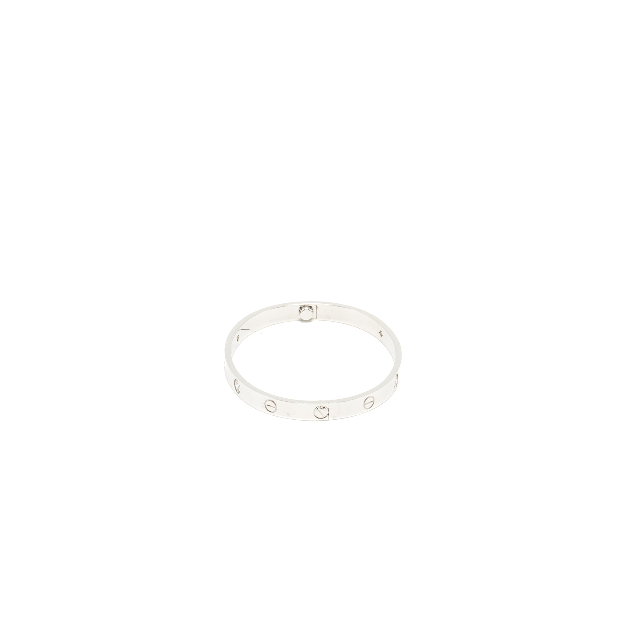 CARTIER LOVE BRACELET WHITE GOLD, 4 DIAMONDS
