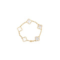 VAN CLEEF & ARPELS VINTAGE ALHAMBRA 5 MOTIFS MOTHER OF PEARL YELLOW GOLD