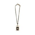 CHANEL 21A LONG NECKLACE CARD HOLDER LEATHER CHAIN WHITE LGHW