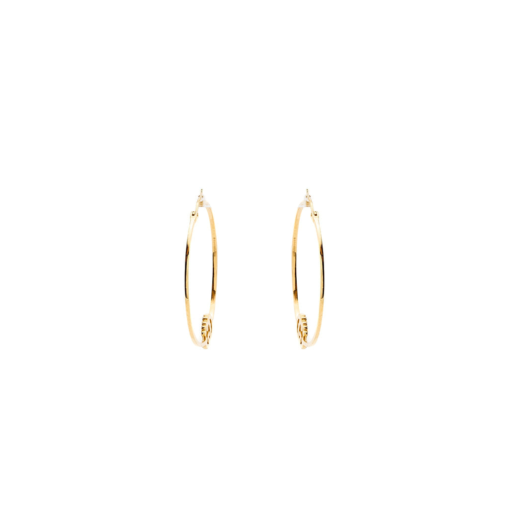 GUCCI GG LOGO LARGE RUNNING HOOP EARRINGS 18K YELLOW GOLD/DIAMONDS