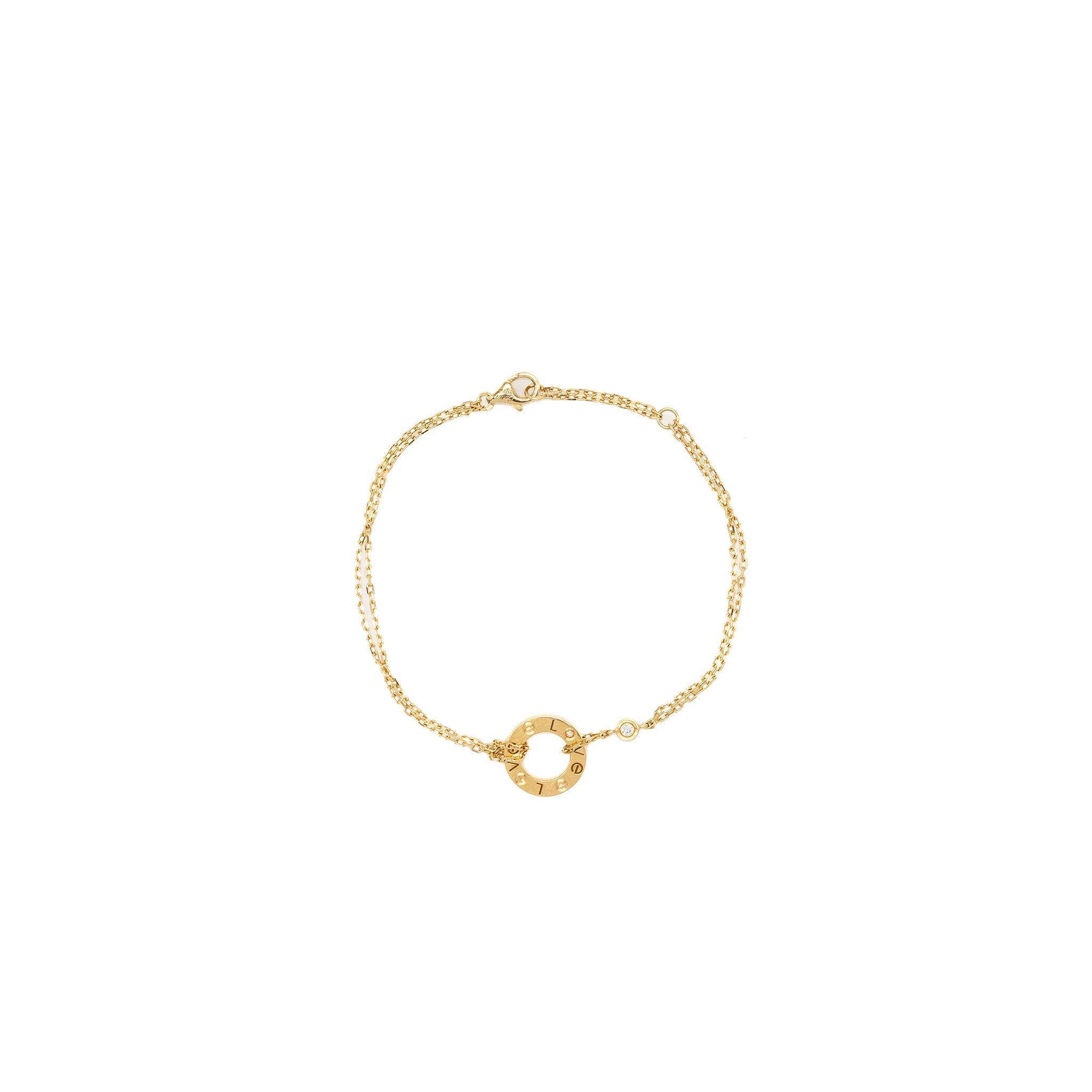 CARTIER LOVE BRACELET YELLOW GOLD, DIAMONDS