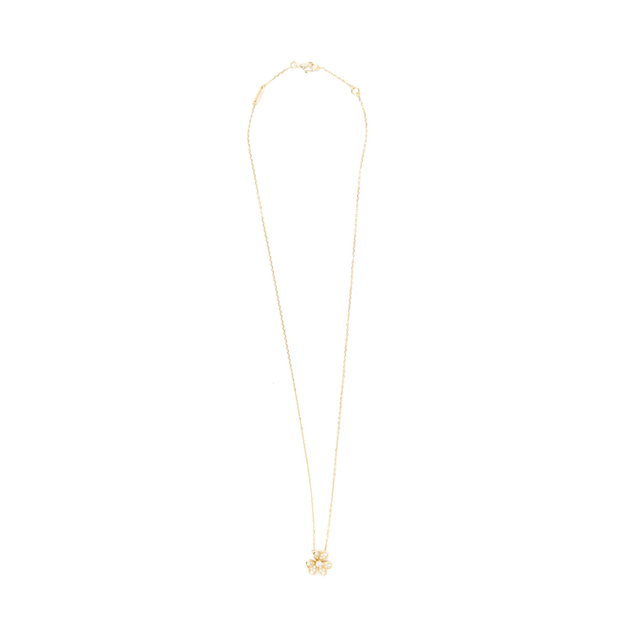 VAN CLEEF & ARPELS FRIVOLE PENDANT YELLOW GOLD DIAMONDS