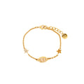 DIOR CD AND STARS BRACELET CRYSTAL GOLD TONE