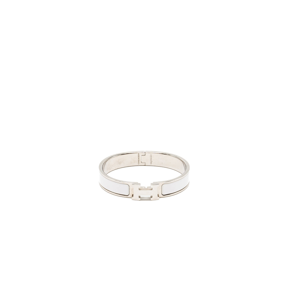 HERMES CLIC H BRACELET BLANC SHW