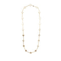 VAN CLEEF AND ARPELS VINTAGE ALHAMBRA 20-MOTIF LONG NECKLACE YELLO GOLD, WHITE MOTHER OF PEARL