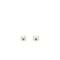 HERMES MINI POP H EARRINGS BLANC SHW