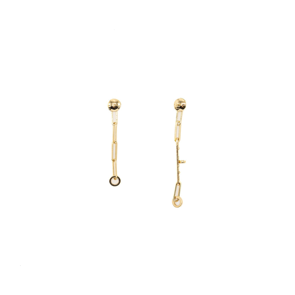HERMES KELLY CHAINE EARRINGS YELLOW GOLD