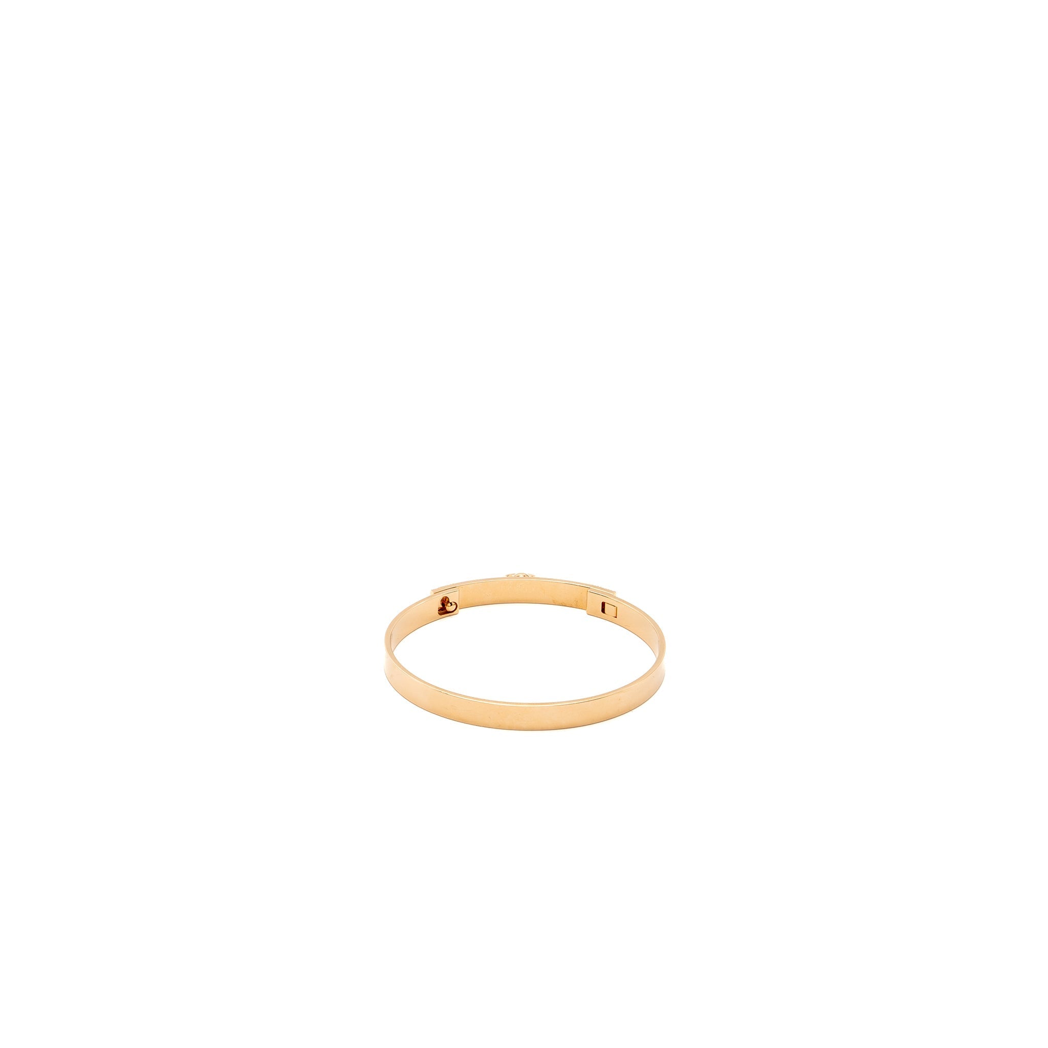 HERMES COLLIER DE CHIEN BRACELET ROSE GOLD/DIAMONDS