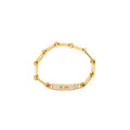 HERMES KELLY CHAINE BRACELET YELLOW GOLD/DIAMONDS