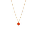 VAN CLEEF & ARPELS SWEET ALHAMBRA PENDANT ROSE GOLD, CARNELIAN