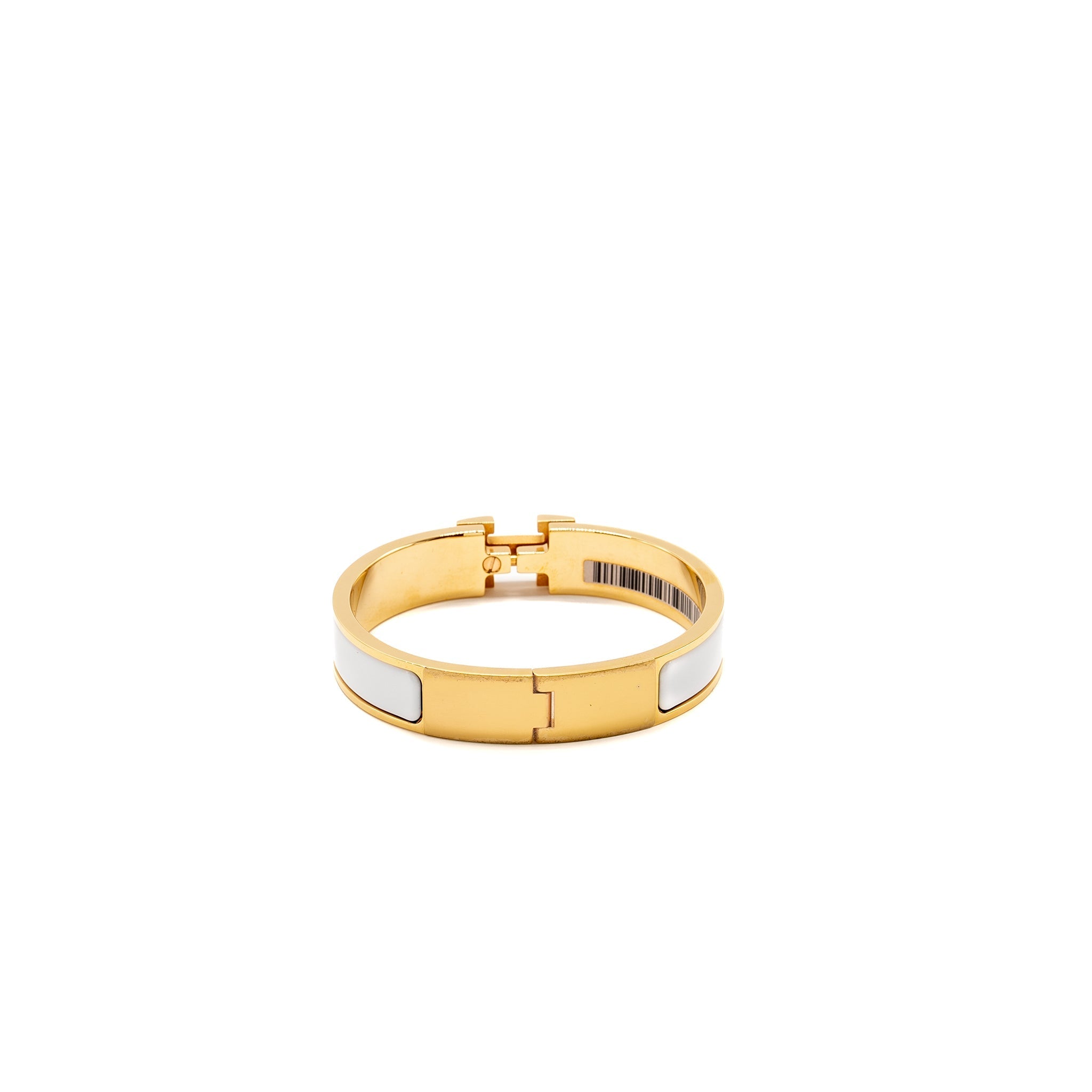 HERMES CLIC H BRACELET BLANC GHW