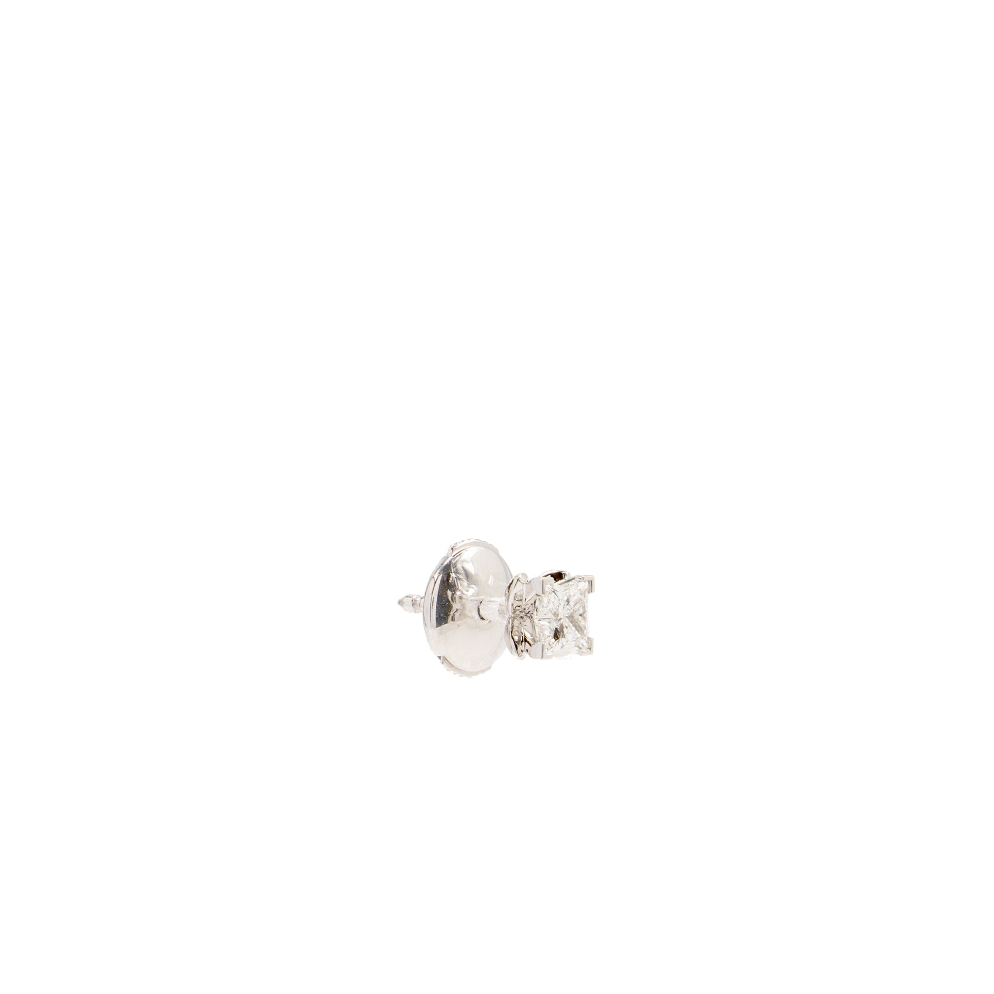 LOUIS VUITTON LV DIAMONDS STUD, LV MONOGRAM STAR CUT - PER UNIT WHITE GOLD
